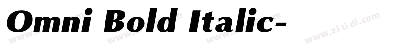 Omni Bold Italic字体转换